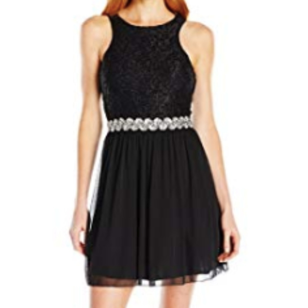 Speechless Black Cocktail Mini Dress, Size J.13